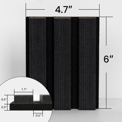 Soundproof Wood Slat Wall Panels, 106" × 20.5"