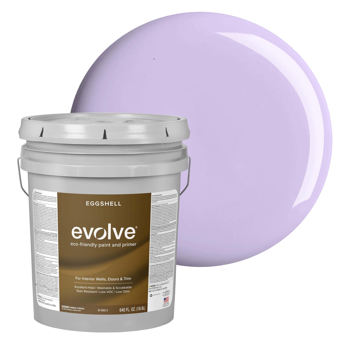 Evolve Paint & Primer, Low Sheen, One-Coat Coverage for Interior & Exterior