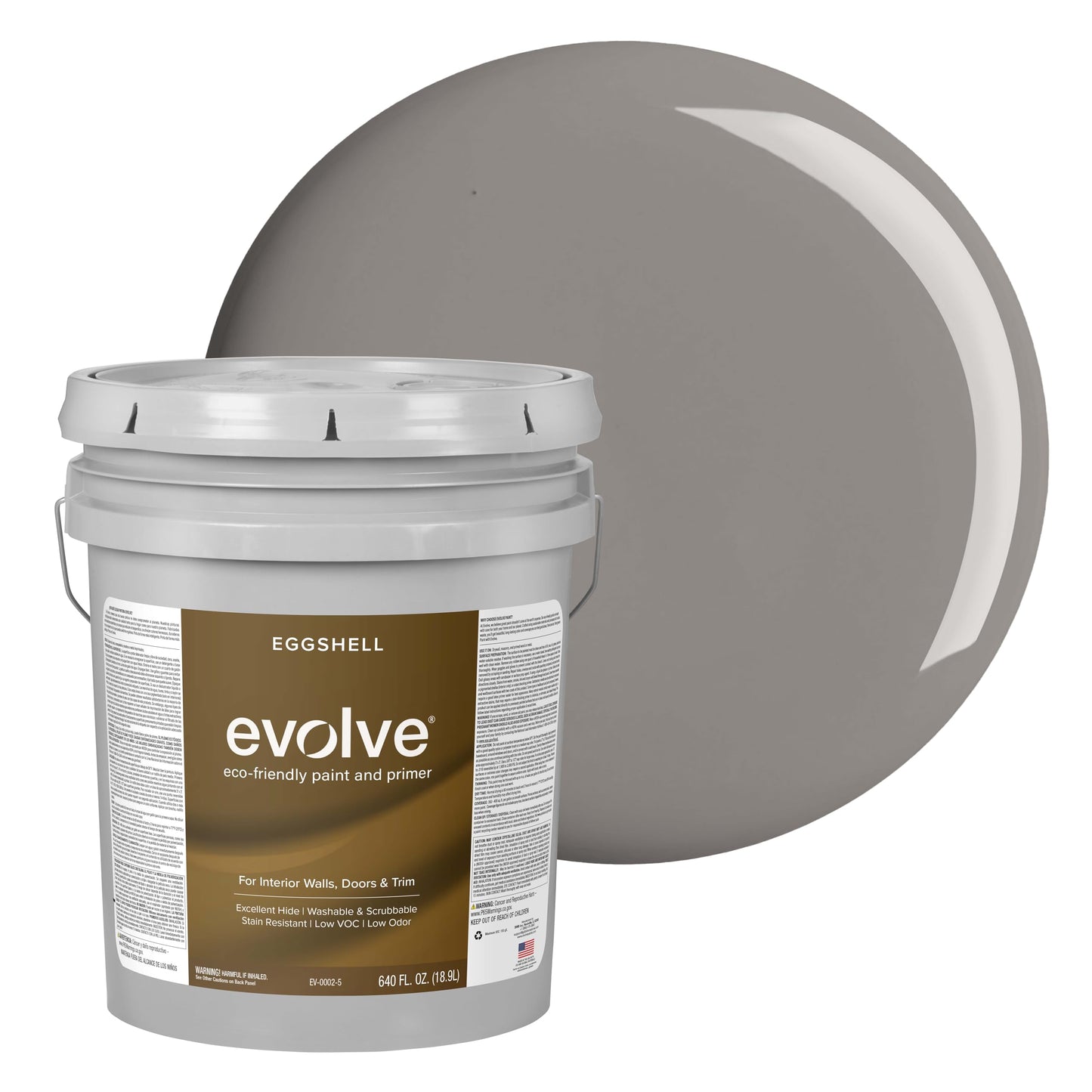 Evolve Paint & Primer, Low Sheen, One-Coat Coverage for Interior & Exterior