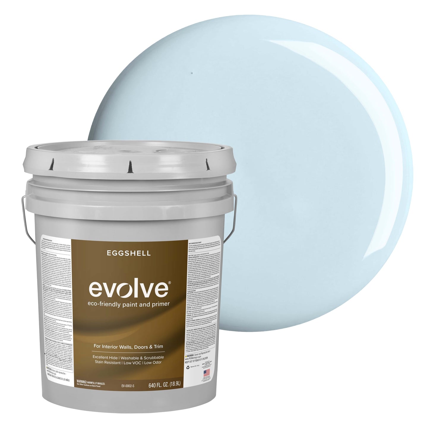 Evolve Paint & Primer, Low Sheen, One-Coat Coverage for Interior & Exterior