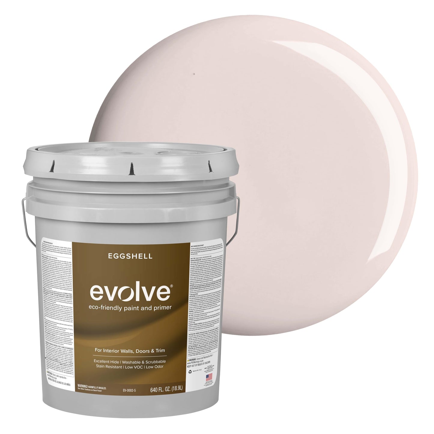 Evolve Paint & Primer, Low Sheen, One-Coat Coverage for Interior & Exterior