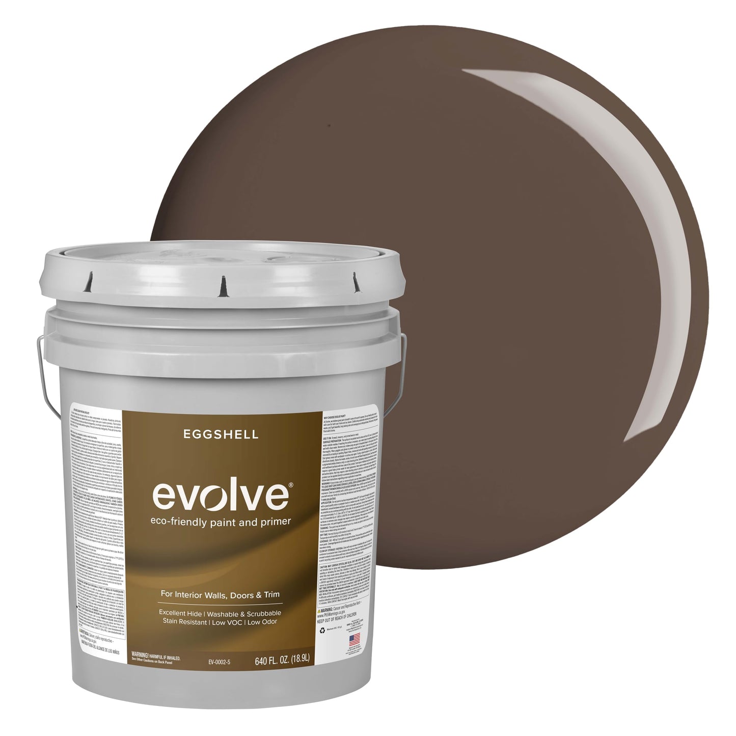 Evolve Paint & Primer, Low Sheen, One-Coat Coverage for Interior & Exterior