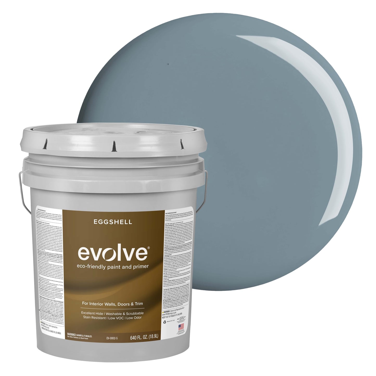 Evolve Paint & Primer, Low Sheen, One-Coat Coverage for Interior & Exterior
