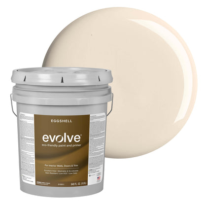 Evolve Paint & Primer, Low Sheen, One-Coat Coverage for Interior & Exterior