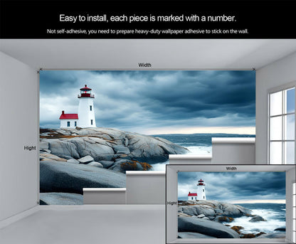 Large Canvas Wall Mural 169" × 118", HD Multi-Panel Wallpaper for Living Room & Bedroom Accent Walls