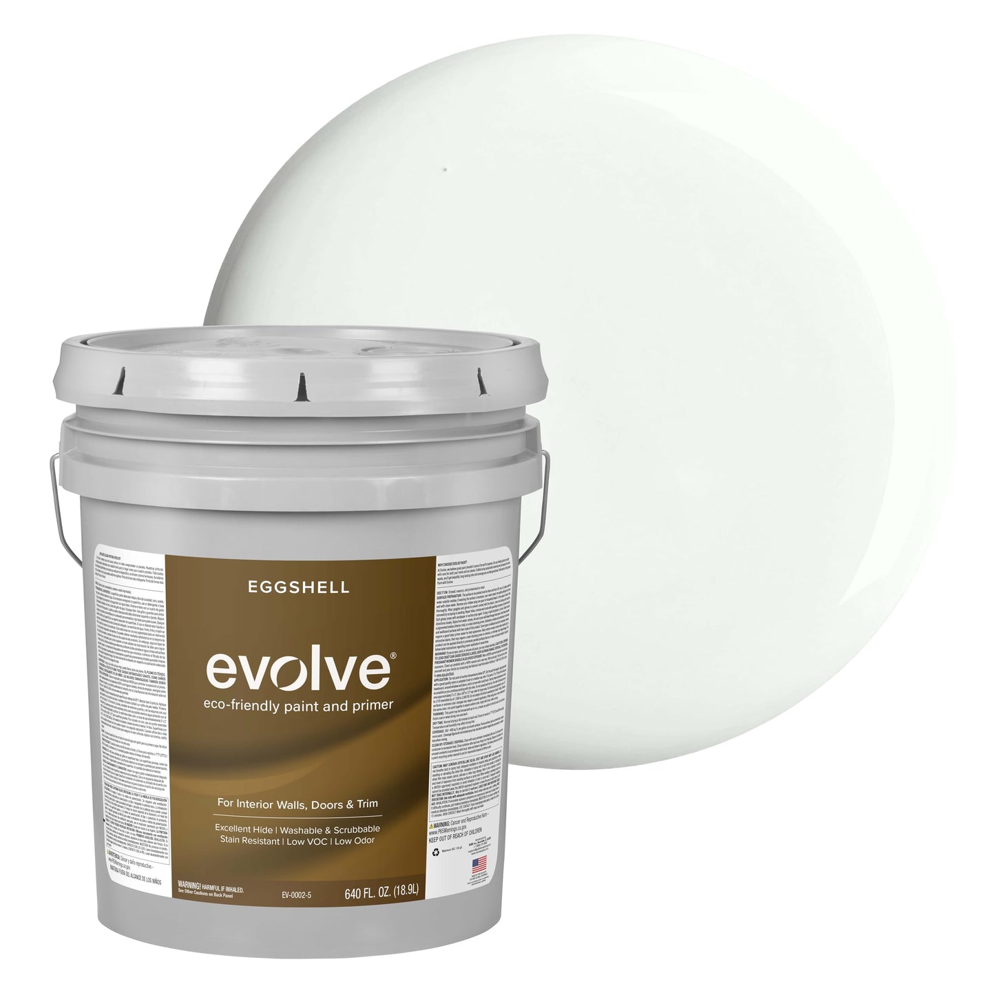Evolve Paint & Primer, Low Sheen, One-Coat Coverage for Interior & Exterior