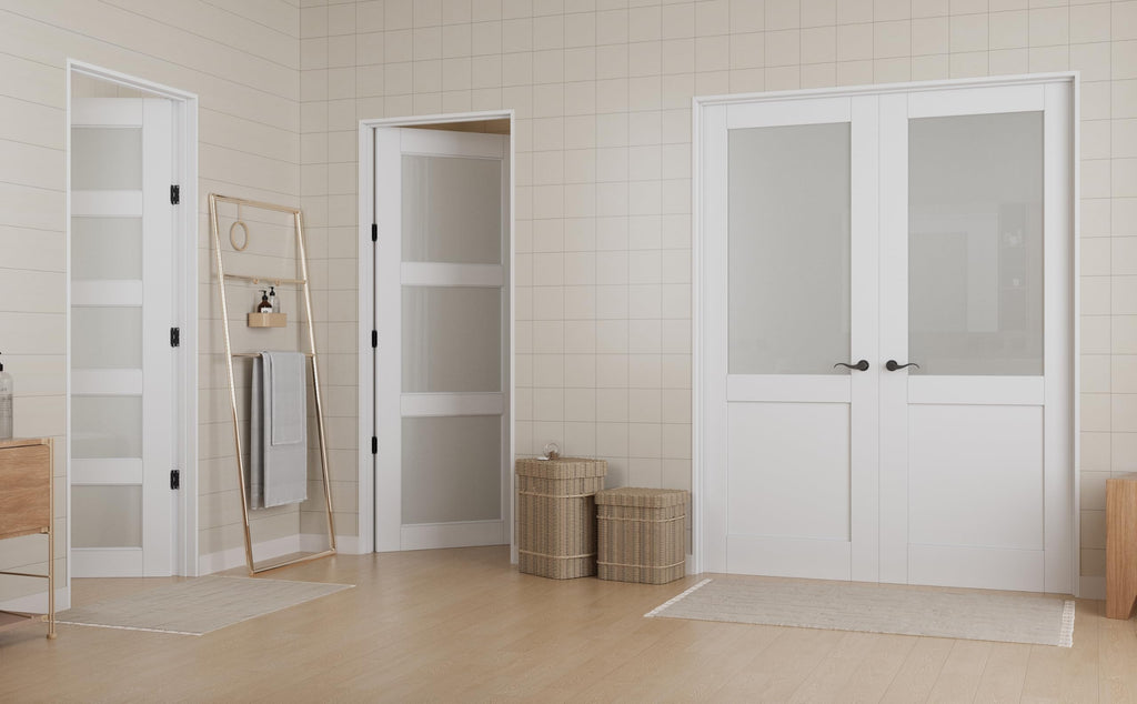 1-Panel Tempered Frosted Glass Interior Door