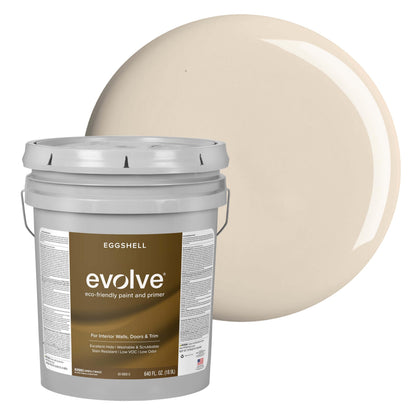 Evolve Paint & Primer, Low Sheen, One-Coat Coverage for Interior & Exterior