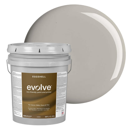 Evolve Paint & Primer, Low Sheen, One-Coat Coverage for Interior & Exterior