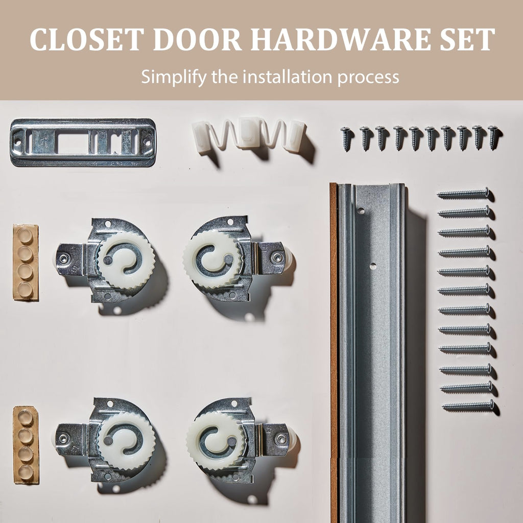 5-Lite Frosted Glass Sliding Closet Door