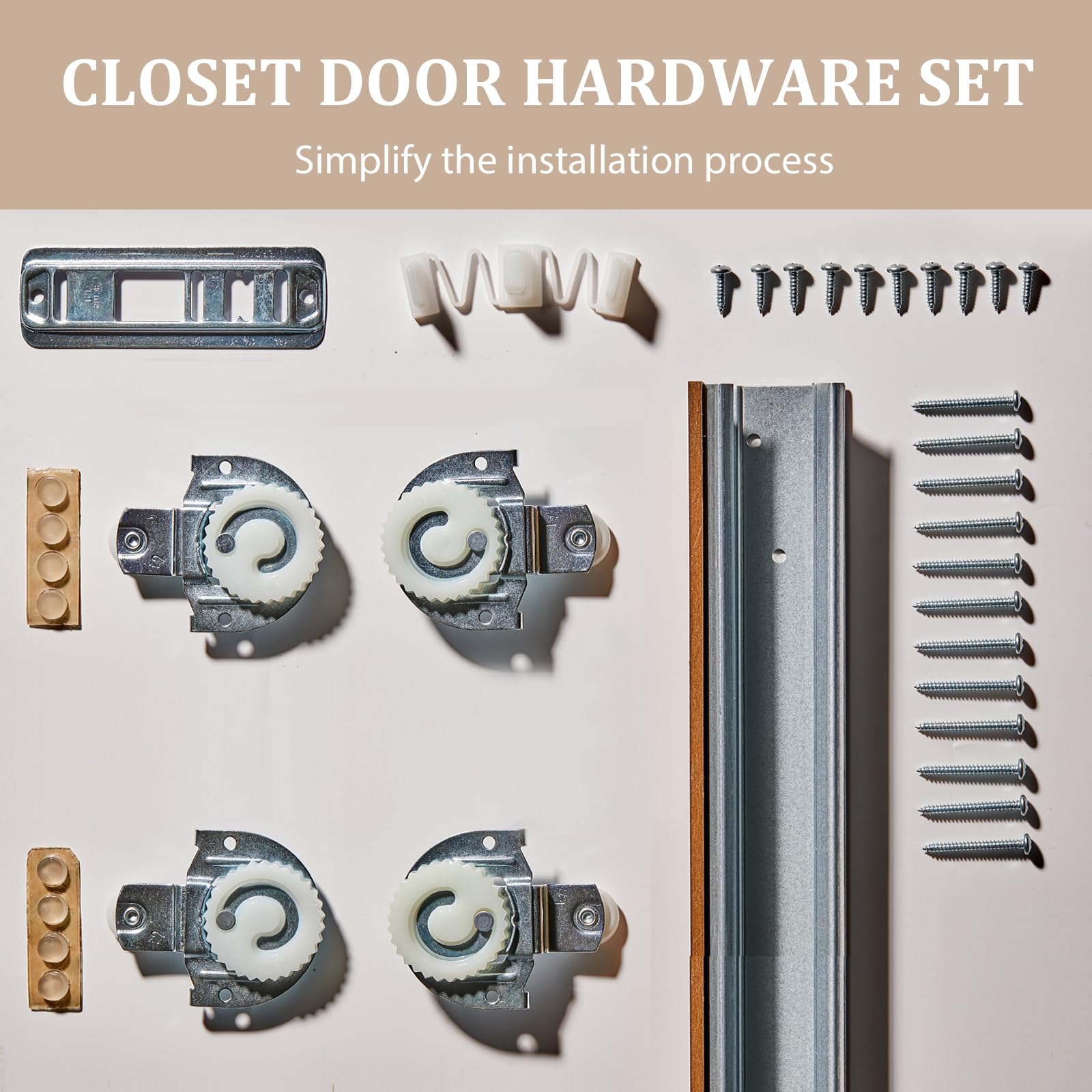 5-Lite Frosted Glass Sliding Closet Door