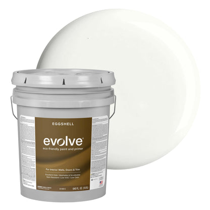 Evolve Paint & Primer, Low Sheen, One-Coat Coverage for Interior & Exterior
