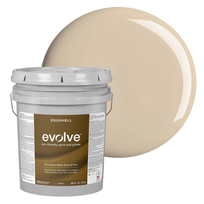 Evolve Paint & Primer, Low Sheen, One-Coat Coverage for Interior & Exterior
