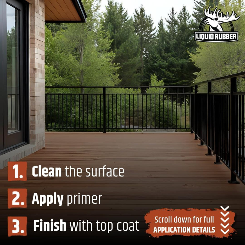 Liquid Rubber Multi-Purpose Primer, Water-Based for Concrete & Wood, Fast-Drying