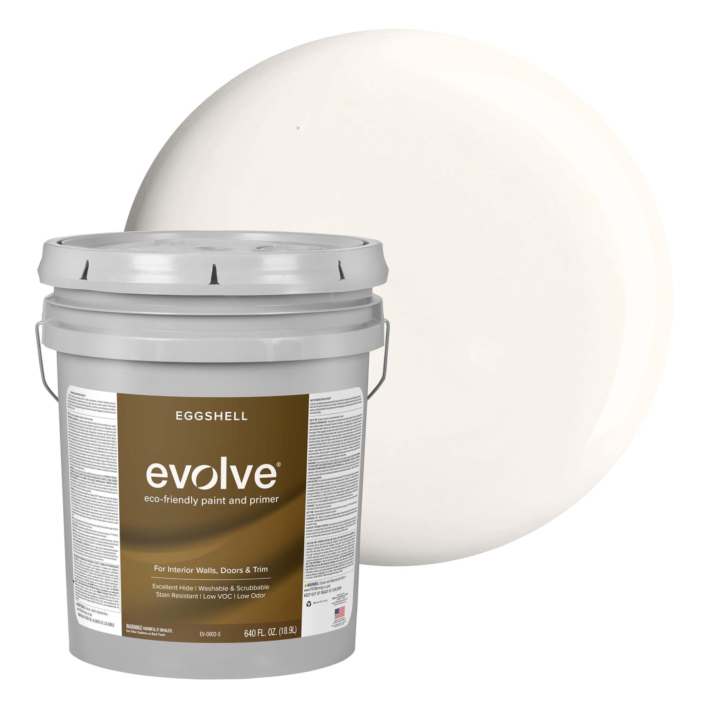 Evolve Paint & Primer, Low Sheen, One-Coat Coverage for Interior & Exterior