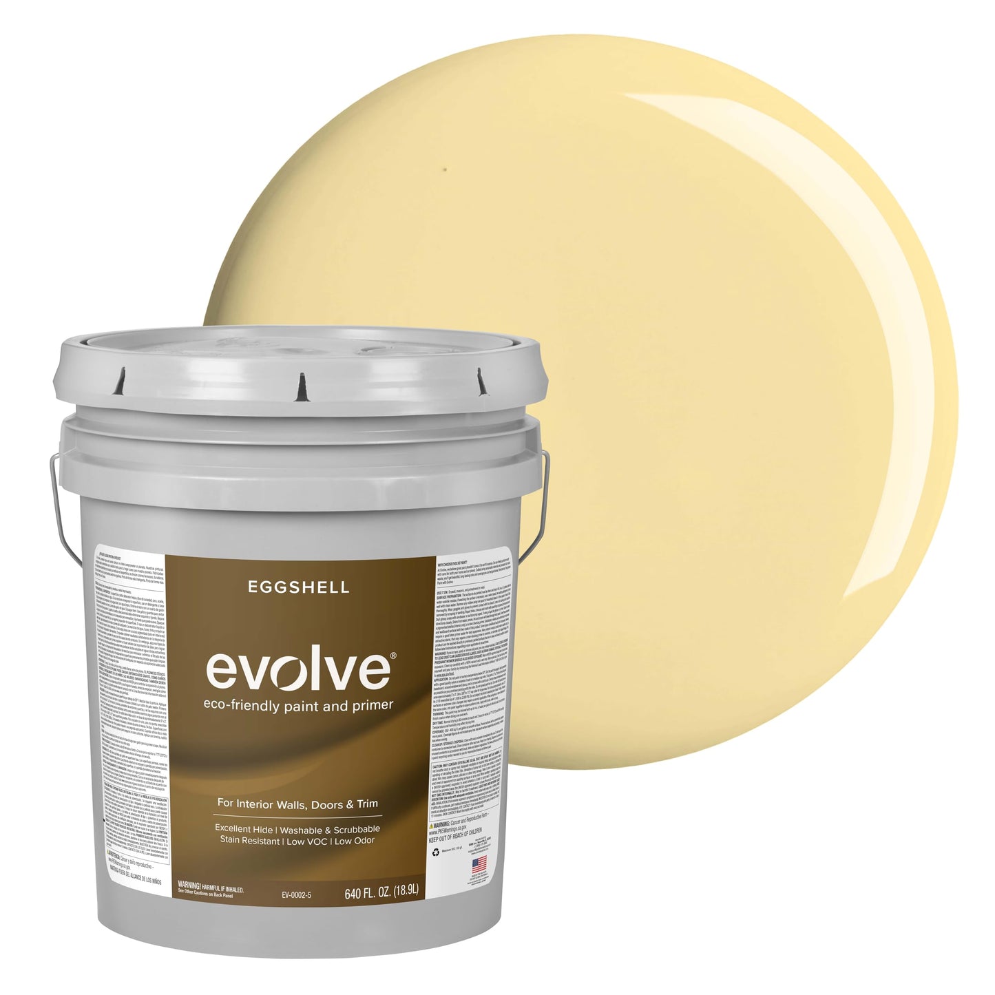 Evolve Paint & Primer, Low Sheen, One-Coat Coverage for Interior & Exterior