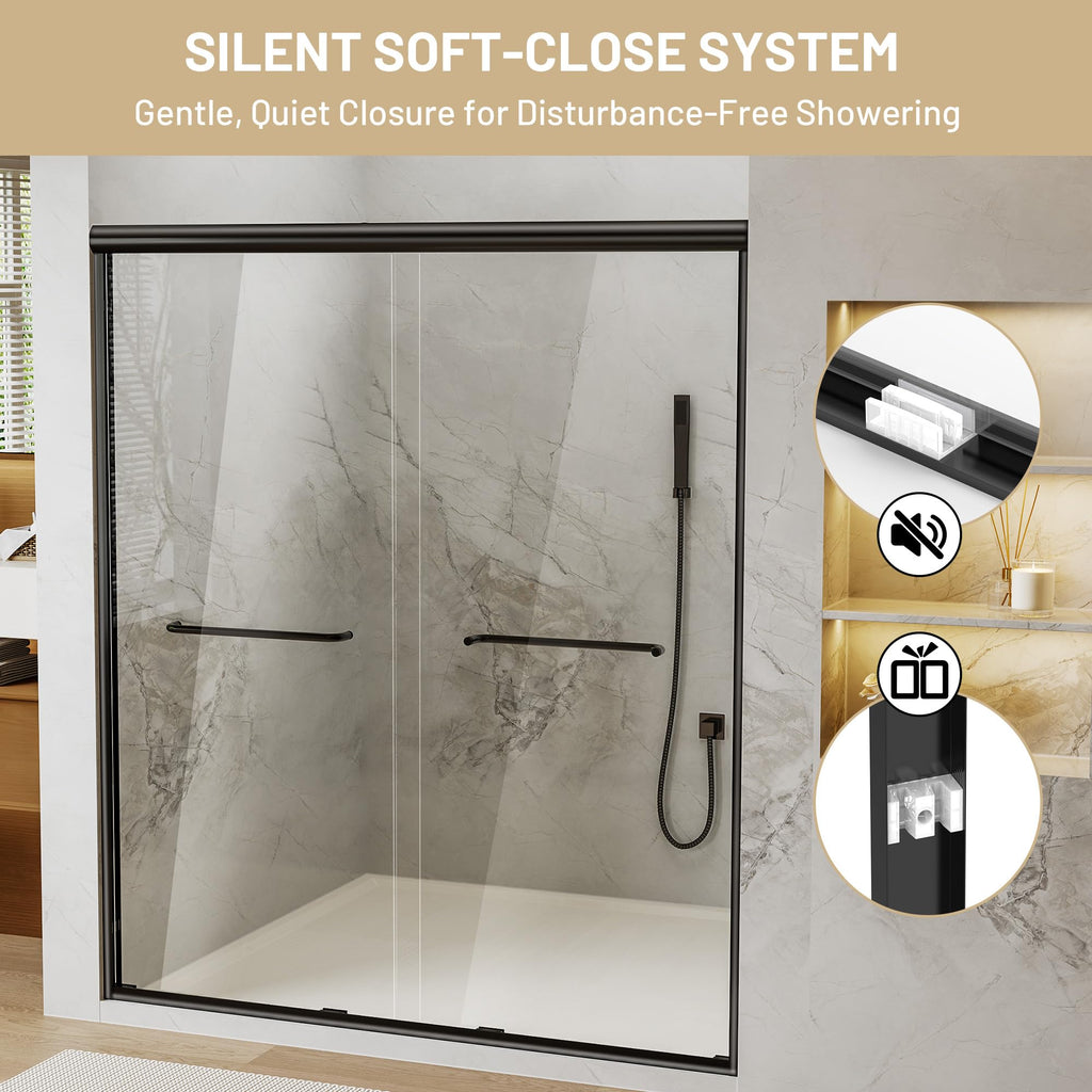Glass Shower Door, Frameless or Sliding Option