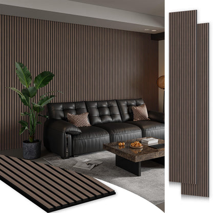 Soundproof Wood Slat Wall Panels, 106" × 20.5"