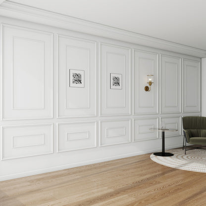 Peel-and-Stick Wainscoting Wall Molding Kit for Interior Accent Walls