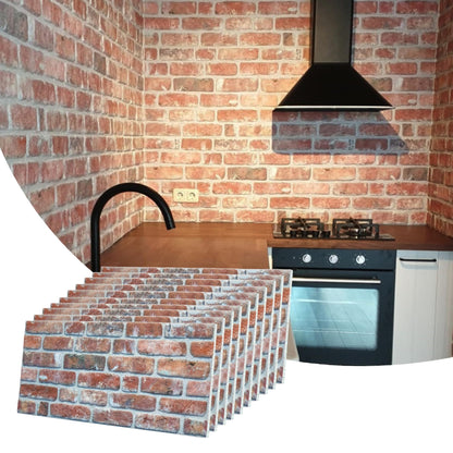 3D Faux Brick Wall Panels, Stone-Look Wall Cladding for Interior Spaces