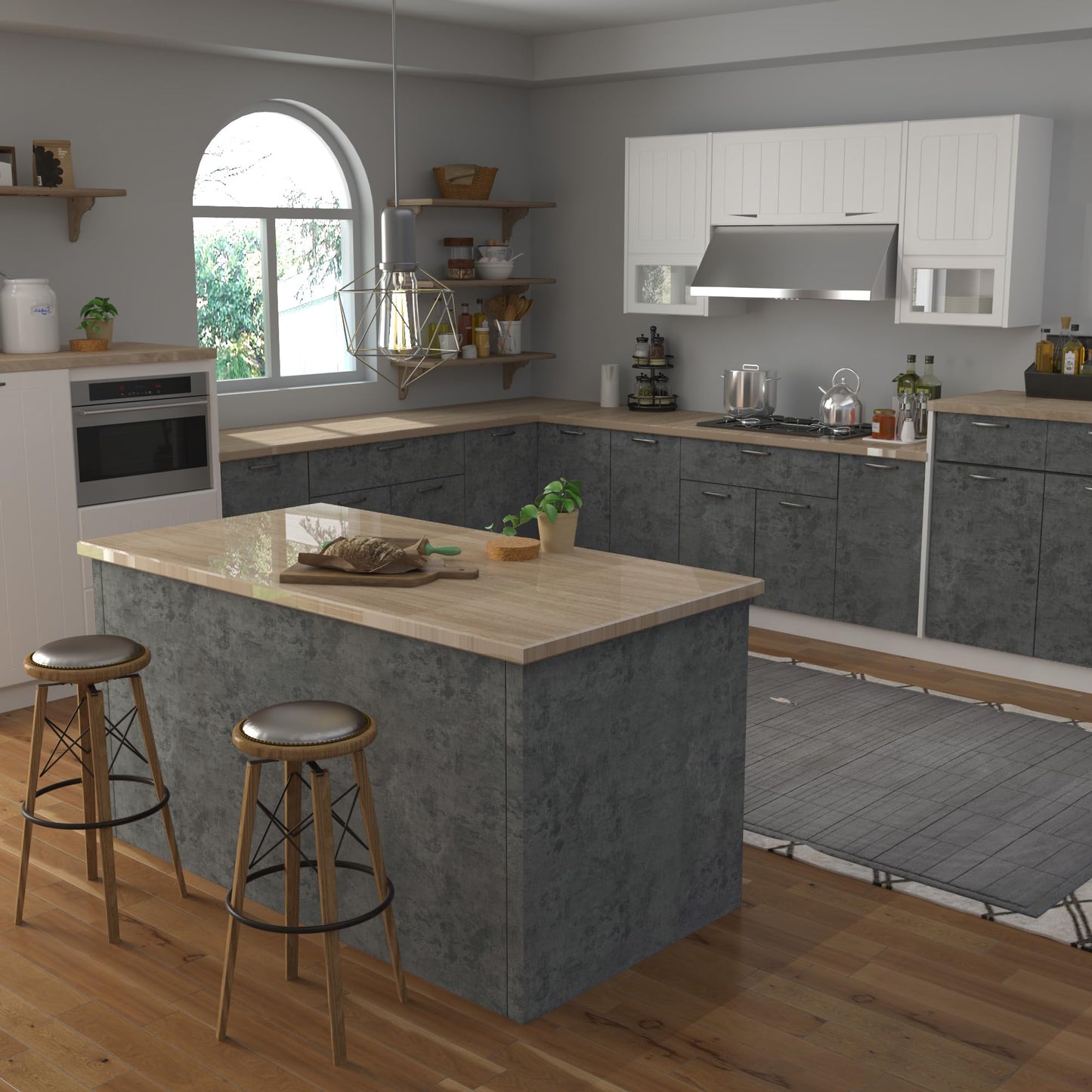 Concrete Contact Paper, Cement-Style Wallpaper