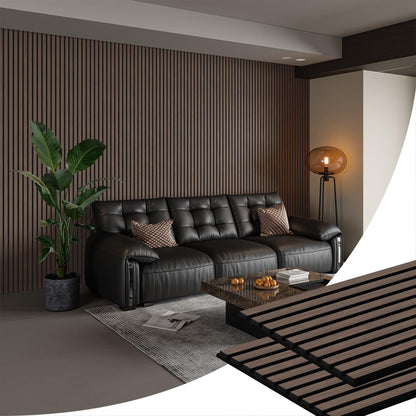 Soundproof Wood Slat Wall Panels, 106" × 20.5"