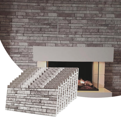 3D Faux Brick Wall Panels, Stone-Look Wall Cladding for Interior Spaces