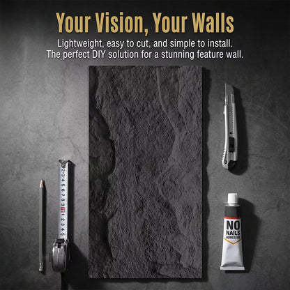 3D Embossed PU Wall Panels, Lightweight Decorative Brick Pattern for Living Room & Bedroom