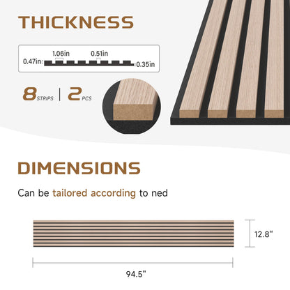Wood Slat Wall Panels, Decorative Acoustic Accent Slats