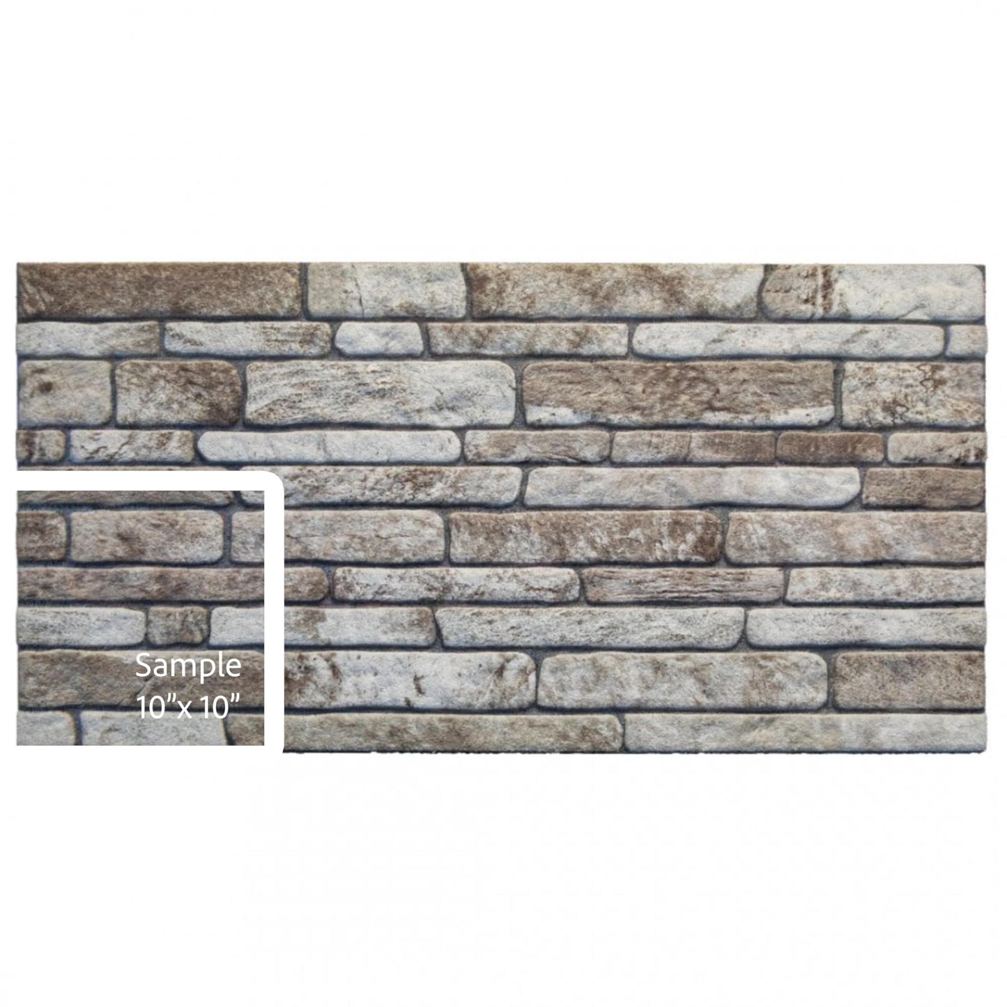 3D Faux Brick Wall Panels, Stone-Look Wall Cladding for Interior Spaces