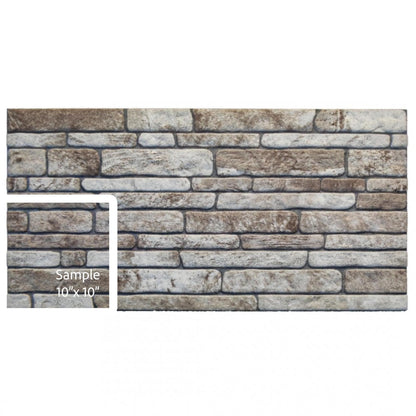 3D Faux Brick Wall Panels, Stone-Look Wall Cladding for Interior Spaces