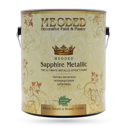 Sapphire Metallic Paint, Water-Based Finish for Interior & Exterior Surfaces