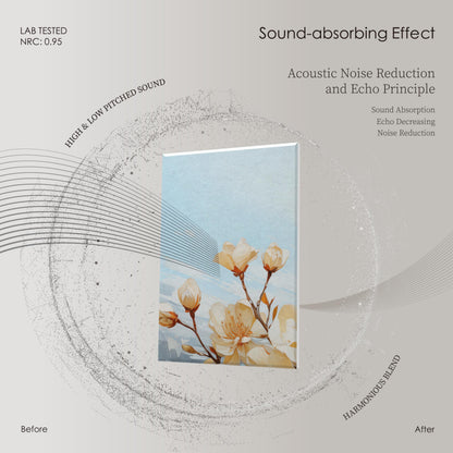 Acoustic Sound Absorbing Panels, Wall Art with Nano Glue for Home Studio & Office