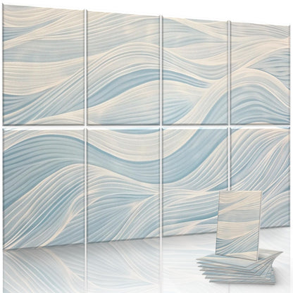 Acoustic Sound Absorbing Panels, Wall Art with Nano Glue for Home Studio & Office