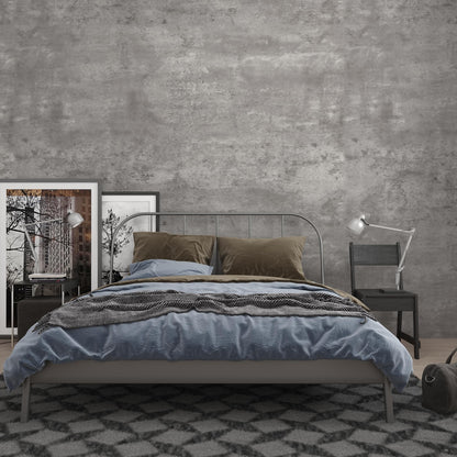 3D Light Grey Concrete Peel-and-Stick Wallpaper, Faux Cement Wall Covering