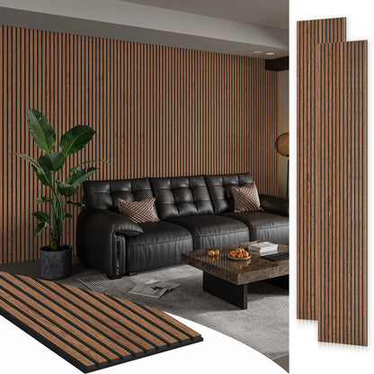 Soundproof Wood Slat Wall Panels, 106" × 20.5"