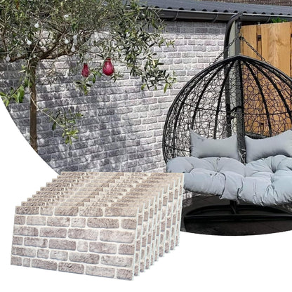 3D Faux Brick Wall Panels, Stone-Look Wall Cladding for Interior Spaces