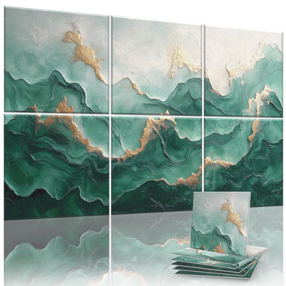 Acoustic Sound Absorbing Panels, Wall Art with Nano Glue for Home Studio & Office