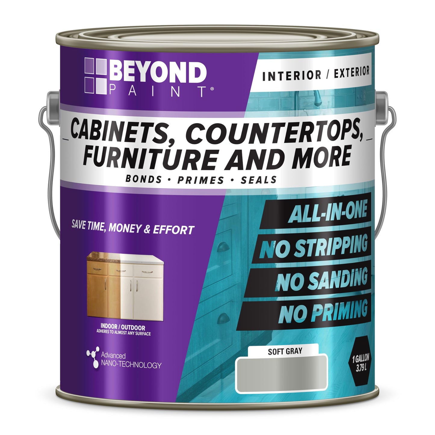 All-in-One Refinishing Paint, Matte Finish for Cabinets, Countertops, Furniture & Doors, 1 Gallon