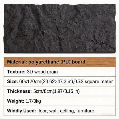 3D Embossed PU Wall Panels, Lightweight Decorative Brick Pattern for Living Room & Bedroom