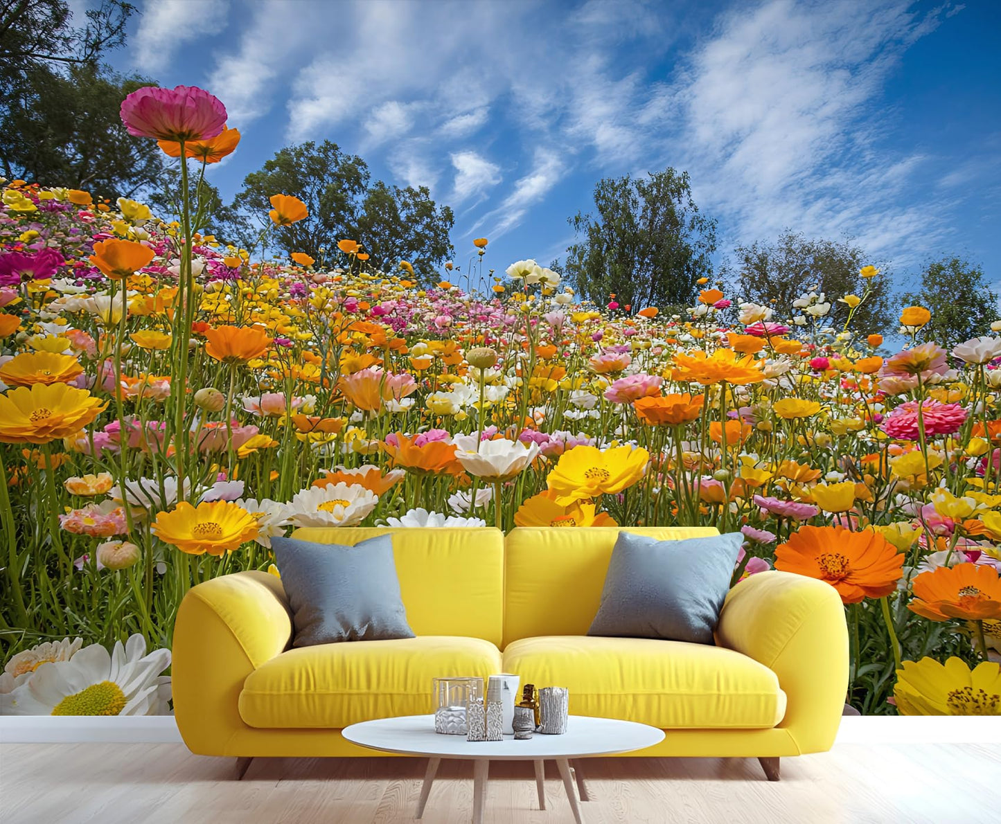 Large HD Canvas Wall Mural 169" × 118", Seamless Multi-Panel Wallpaper for Accent Walls & Room Décor