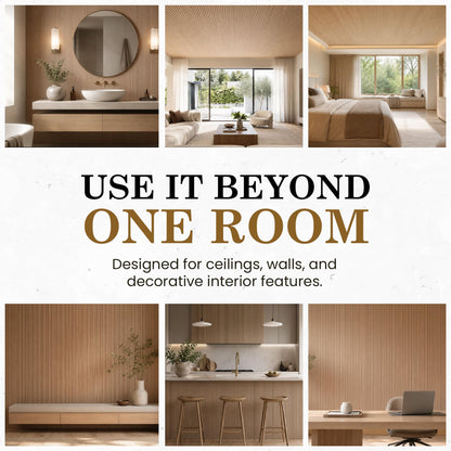 Contour Slim Polystyrene Wood Ceiling & Wall Panels, Quick Decorative Upgrade
