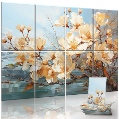 Acoustic Sound Absorbing Panels, Wall Art with Nano Glue for Home Studio & Office