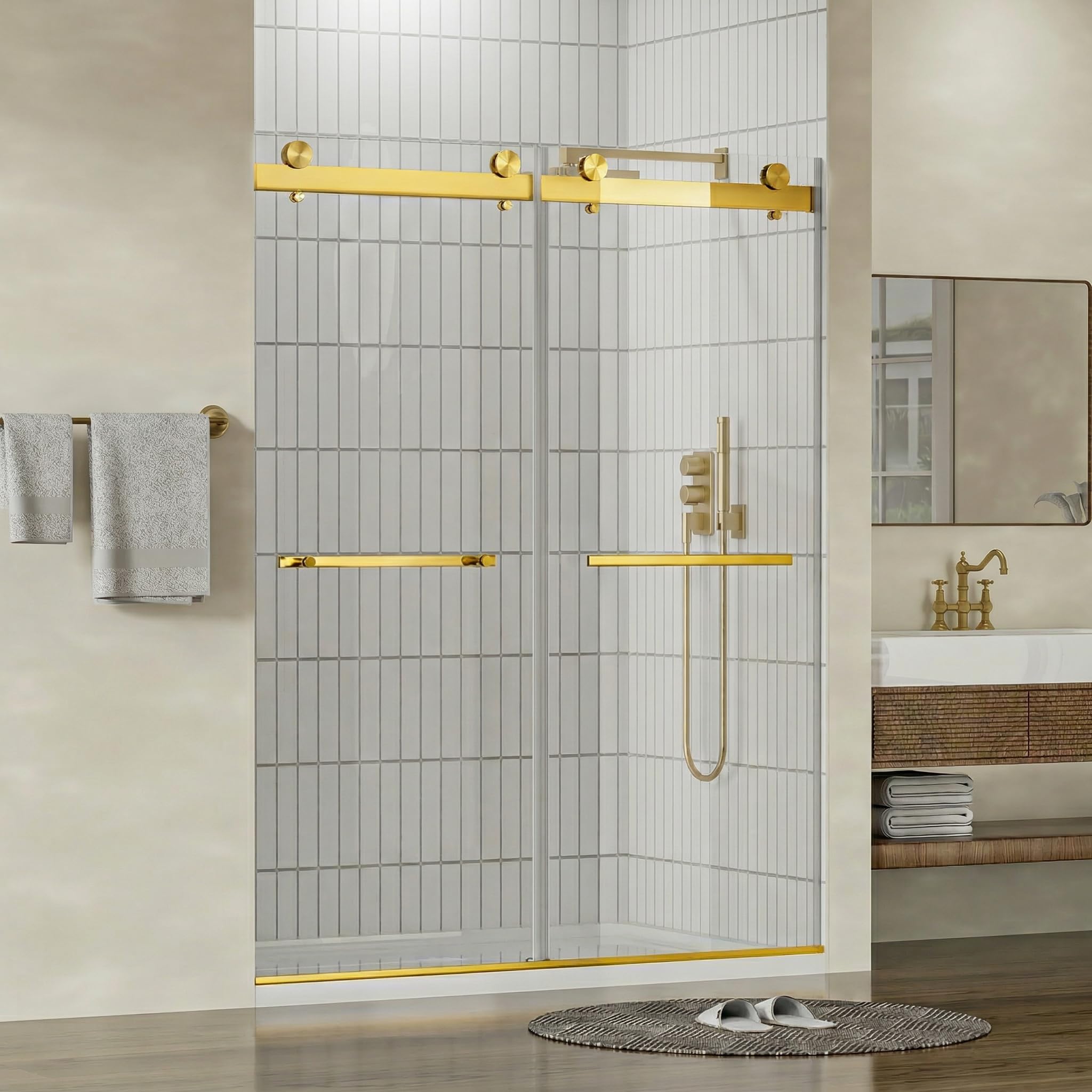 Glass Shower Door, Frameless or Sliding Option