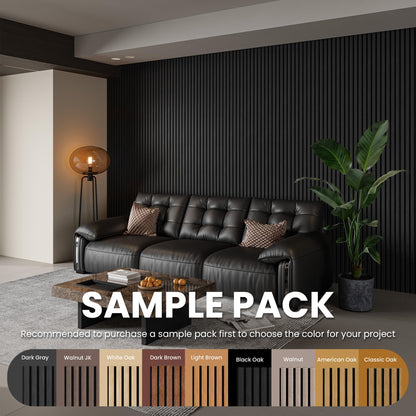 Soundproof Wood Slat Wall Panels, 106" × 20.5"