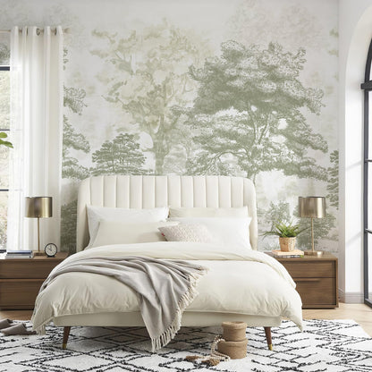 Forest Peel-and-Stick Wall Mural, Large Nature Landscape Canvas for Bedroom & Bathroom