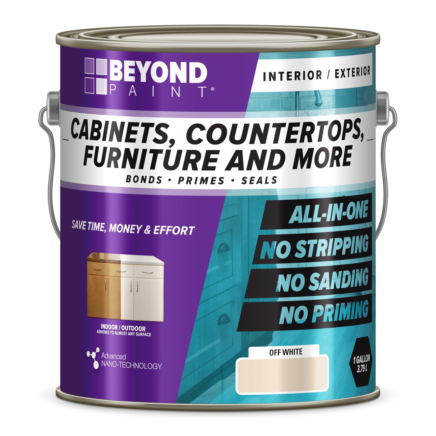 All-in-One Refinishing Paint, Matte Finish for Cabinets, Countertops, Furniture & Doors, 1 Gallon