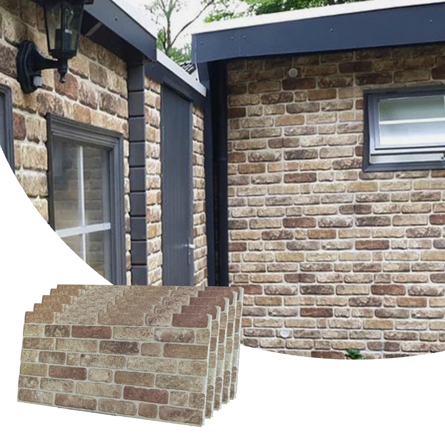 3D Faux Brick Wall Panels, Stone-Look Wall Cladding for Interior Spaces