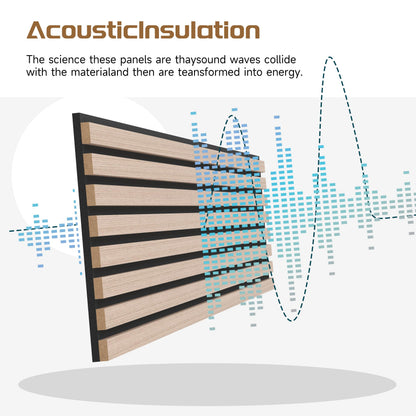 Wood Slat Wall Panels, Decorative Acoustic Accent Slats