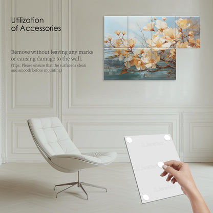 Acoustic Sound Absorbing Panels, Wall Art with Nano Glue for Home Studio & Office